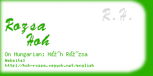 rozsa hoh business card